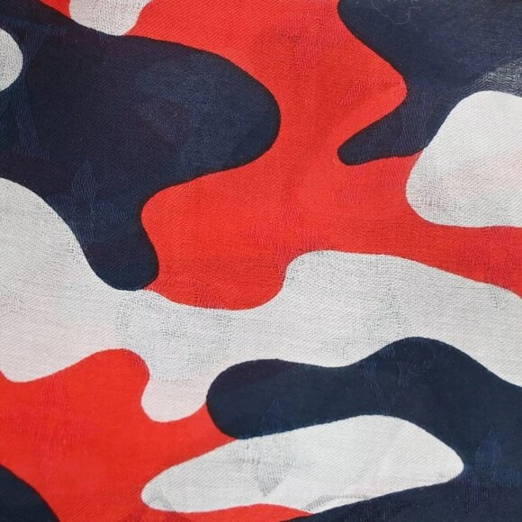 LOUIS VUITTON Military Monogram Scarf Camouflage Cotton Silk M71620 65GA633 - Picture 11 of 13
